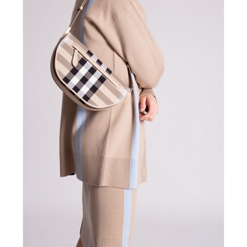✨ SOLD ✨ Brand New Burberry Olympia Small Check Canvas & Leather Bag ✨With tags